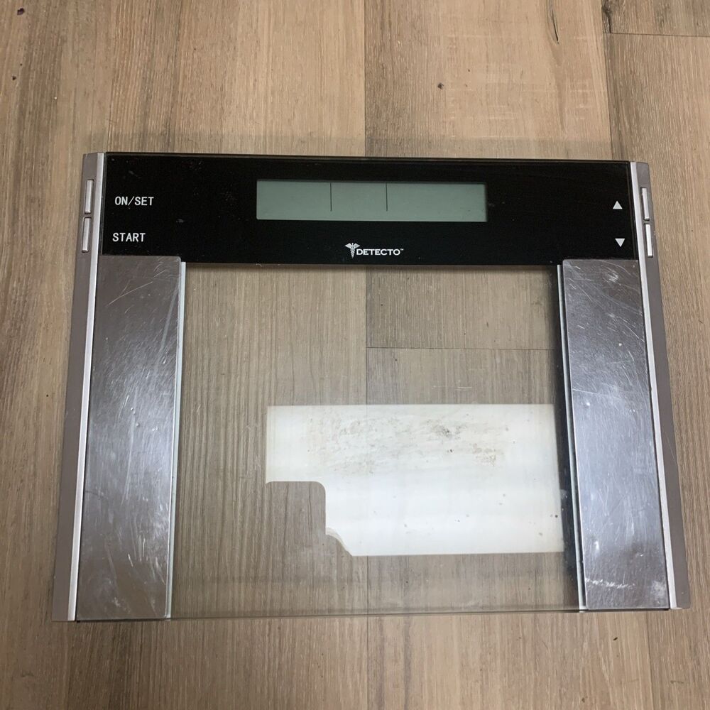 Detecto SlimTalk Digital Glass Bathroom Scale, Modern, Clear/Silver